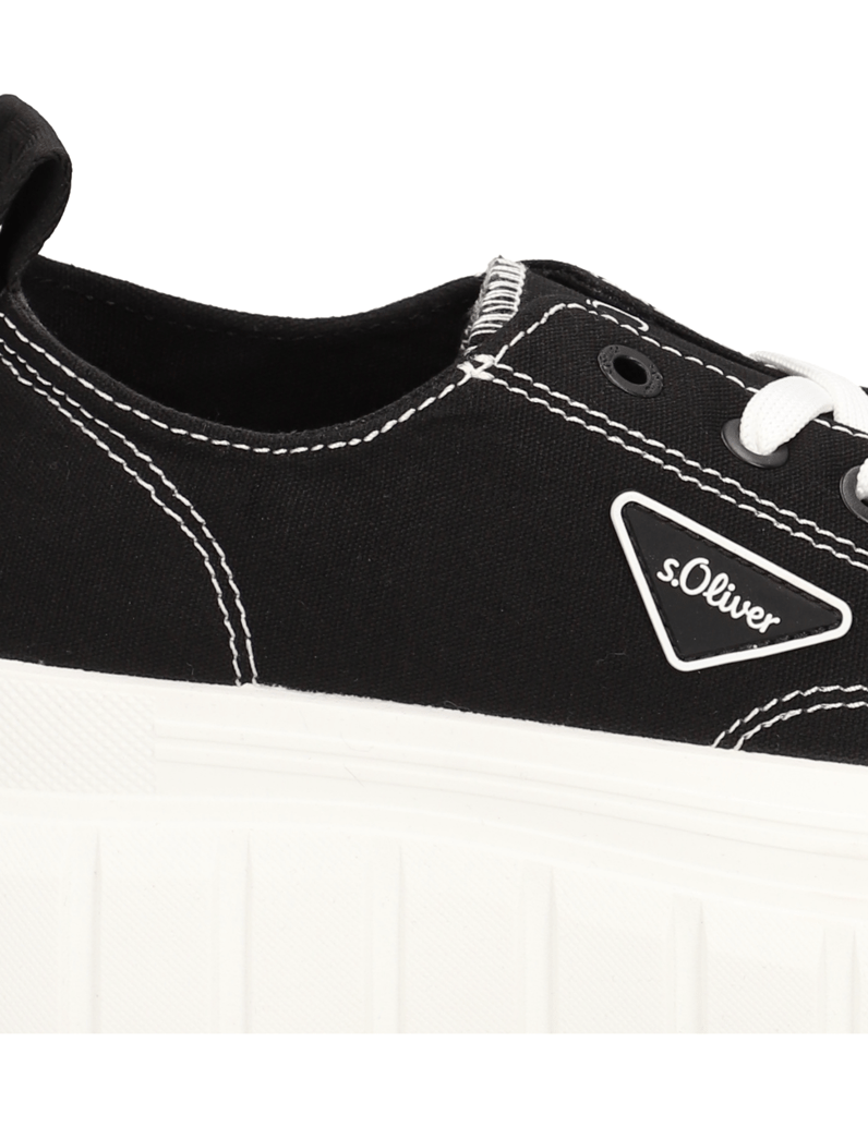 S.Oliver-Textil-Sneaker-schwarz