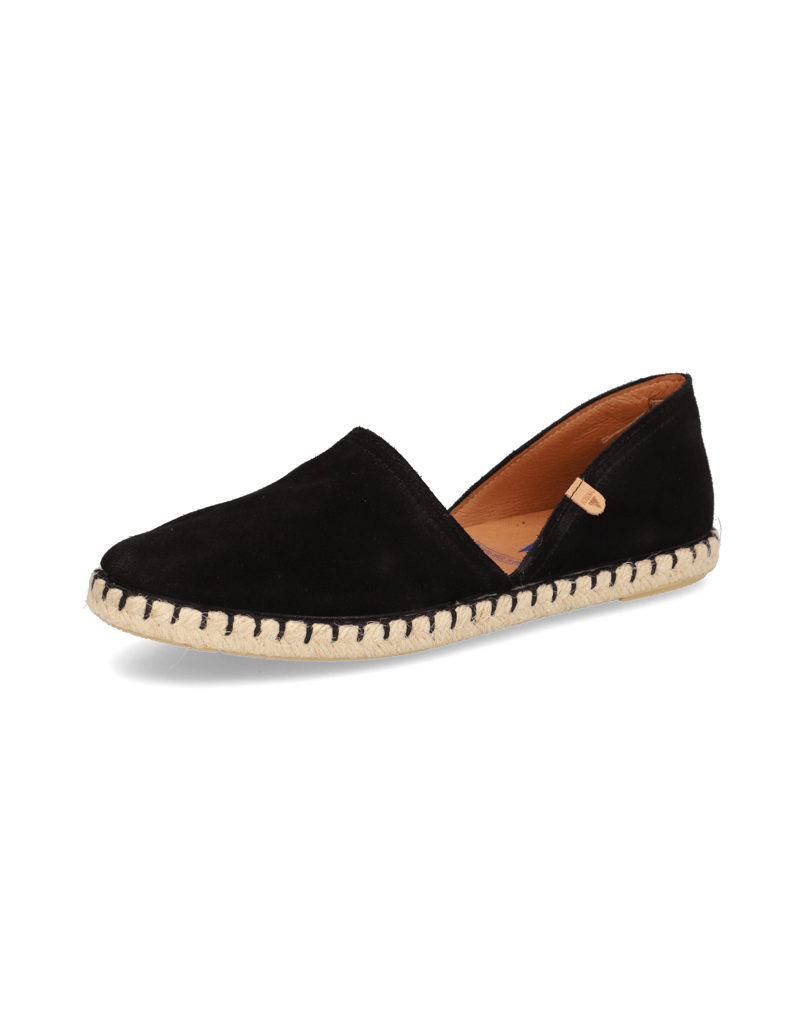 Verbenas-Veloursleder-Espadrille-schwarz