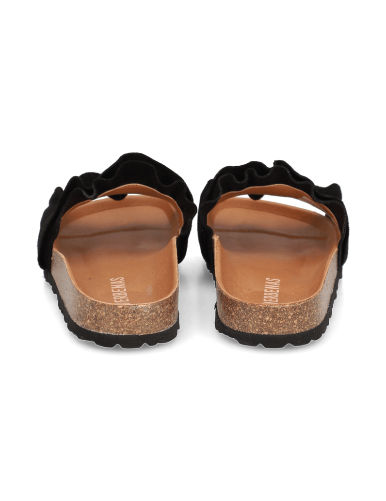 Verbenas-Veloursleder-Pantoffel-schwarz