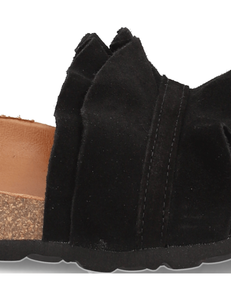 Verbenas-Veloursleder-Pantoffel-schwarz