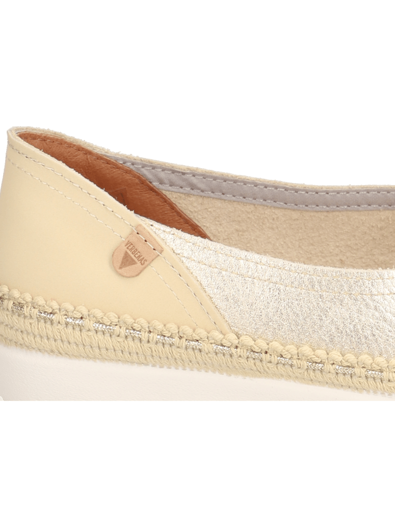 Verbenas-Glattleder-Slipper-sportiv-gold