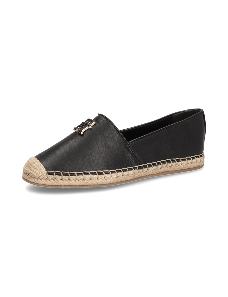 Tommy-Hilfiger-LEATHER-ESPADRILLE-schwarz
