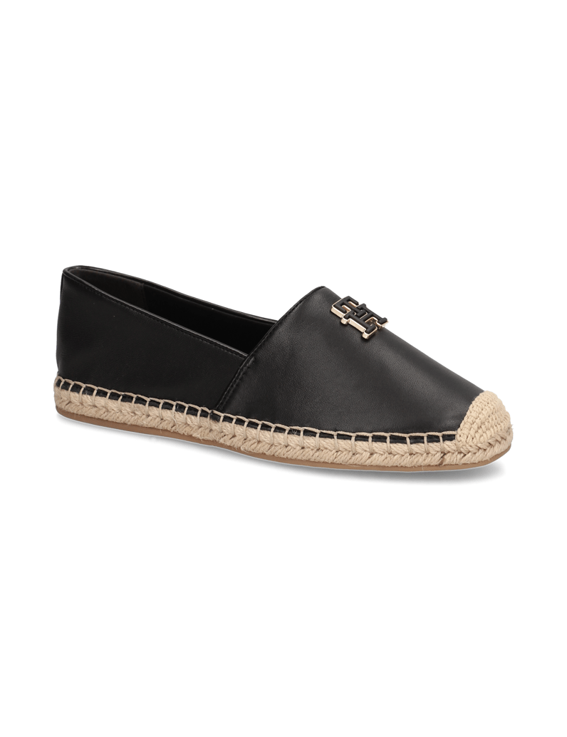 Tommy-Hilfiger-LEATHER-ESPADRILLE-schwarz