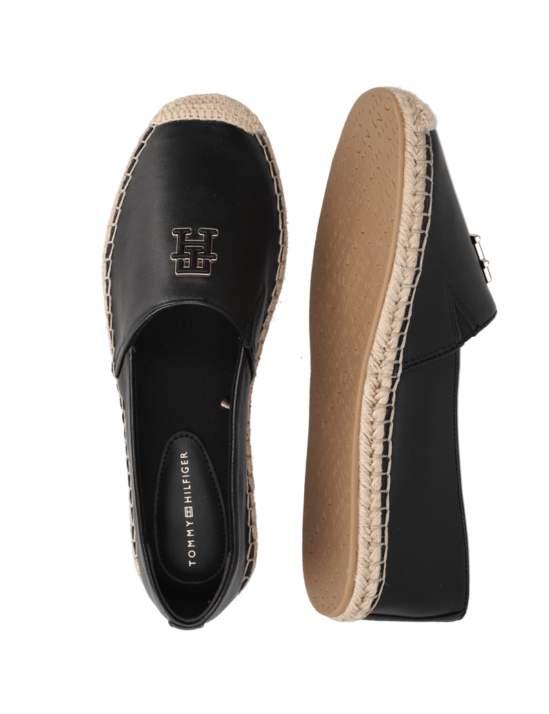 Tommy-Hilfiger-LEATHER-ESPADRILLE-schwarz