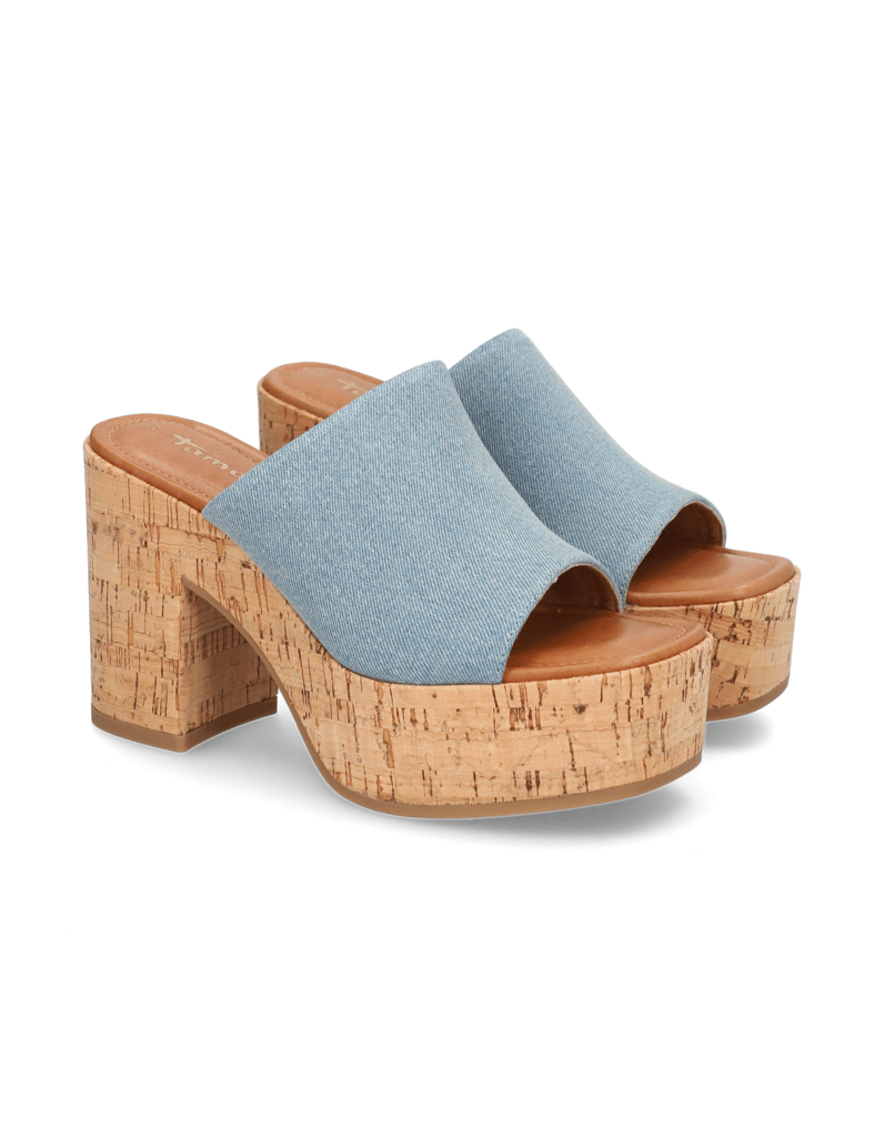 TAMARIS-Textil-Pantoffel-hellblau
