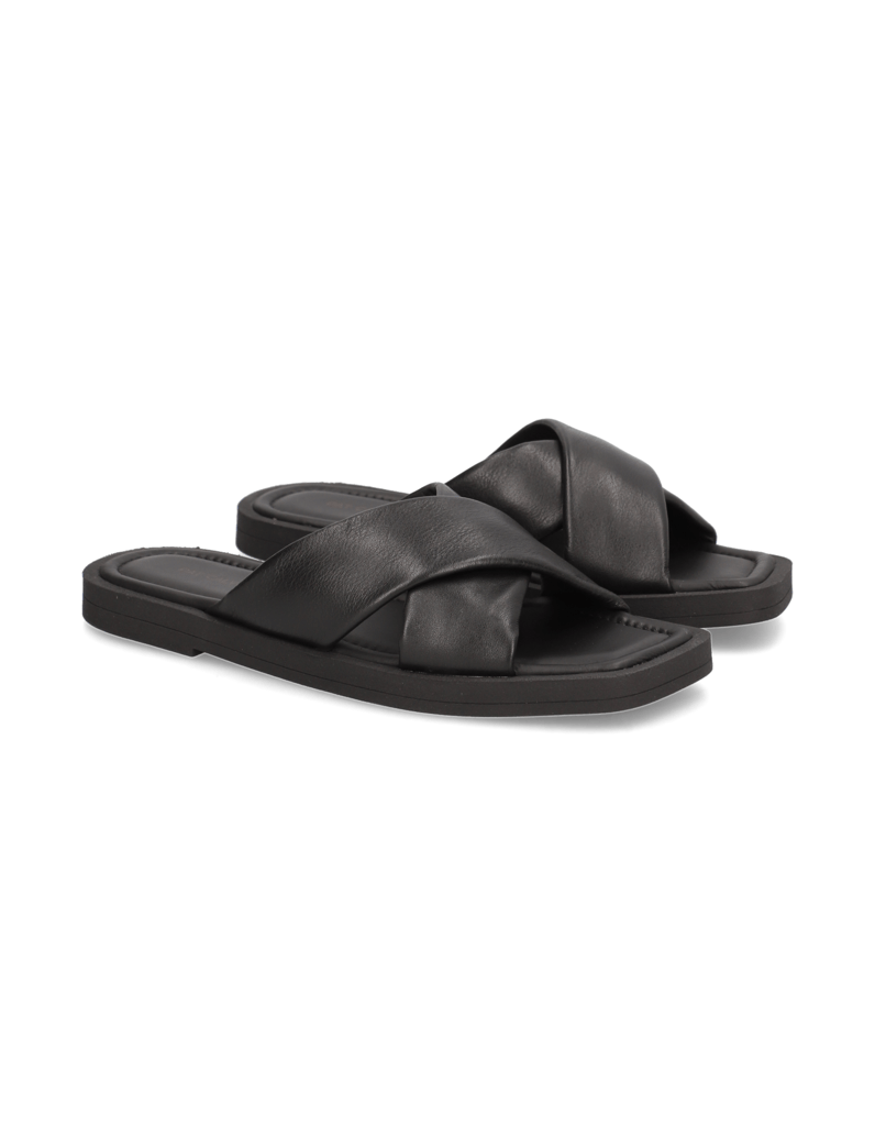 Pat-Calvin-Glattleder-Pantoffel-schwarz