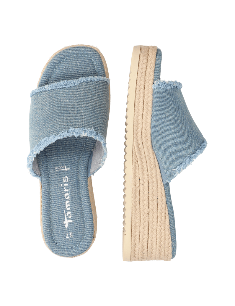TAMARIS-Textil-Pantoffel-hellblau