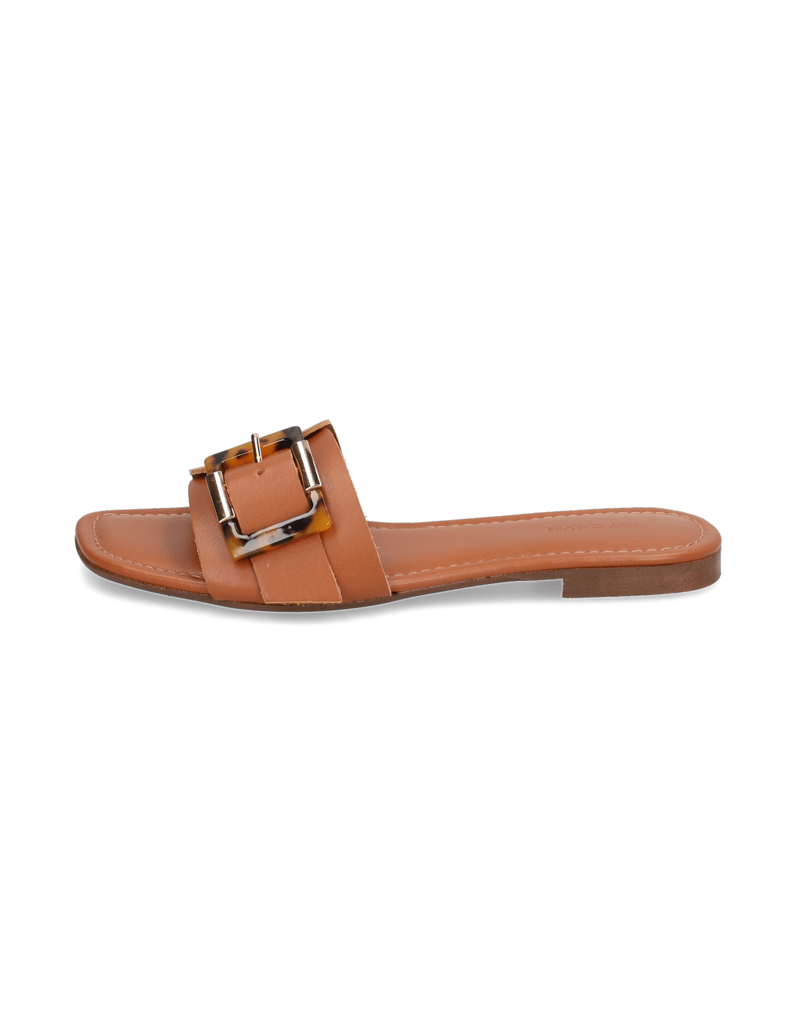 Pat-Calvin-Glattleder-Pantoffel-beige