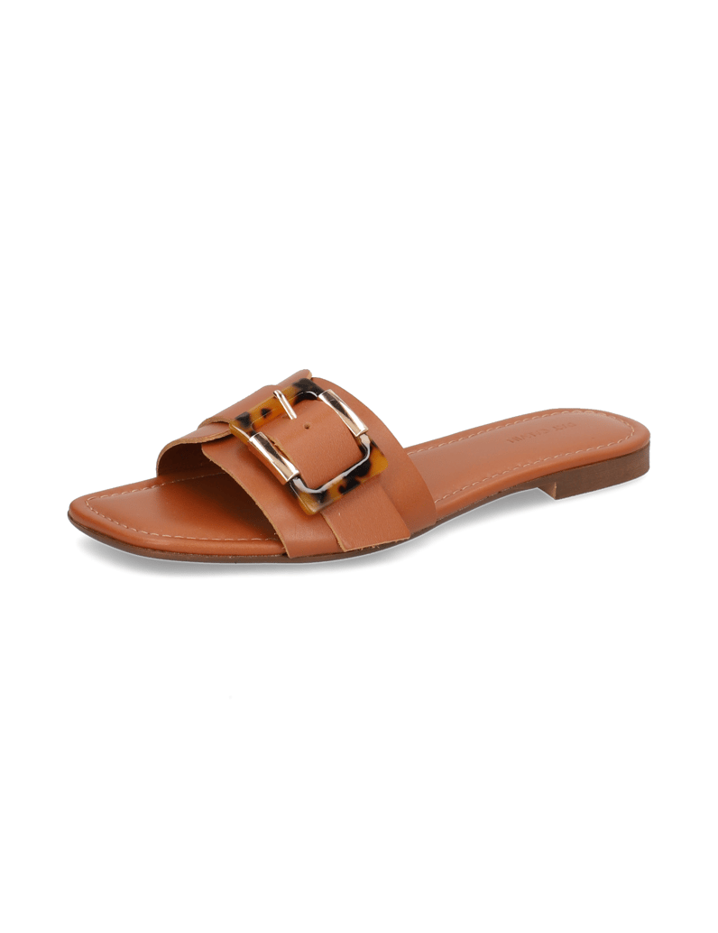Pat-Calvin-Glattleder-Pantoffel-beige