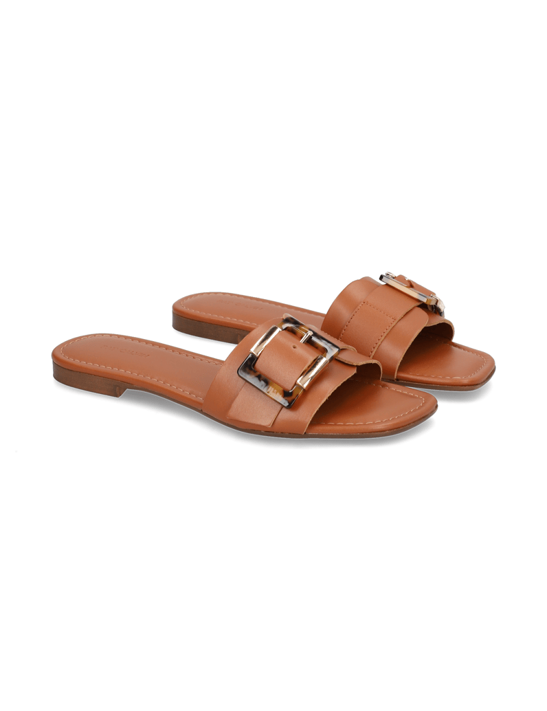 Pat-Calvin-Glattleder-Pantoffel-beige