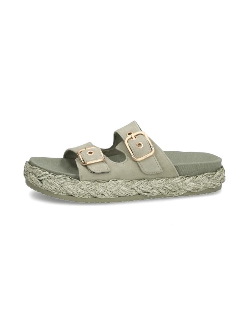 TAMARIS-Veloursleder-Pantoffel-beige