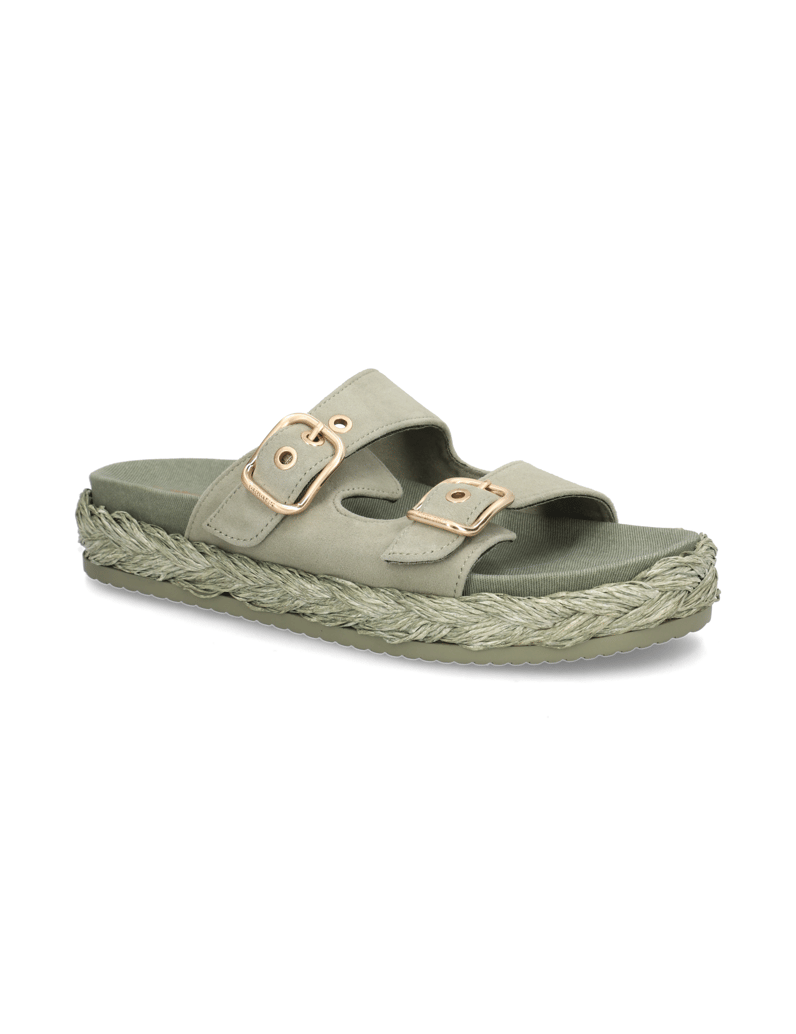 TAMARIS-Veloursleder-Pantoffel-beige