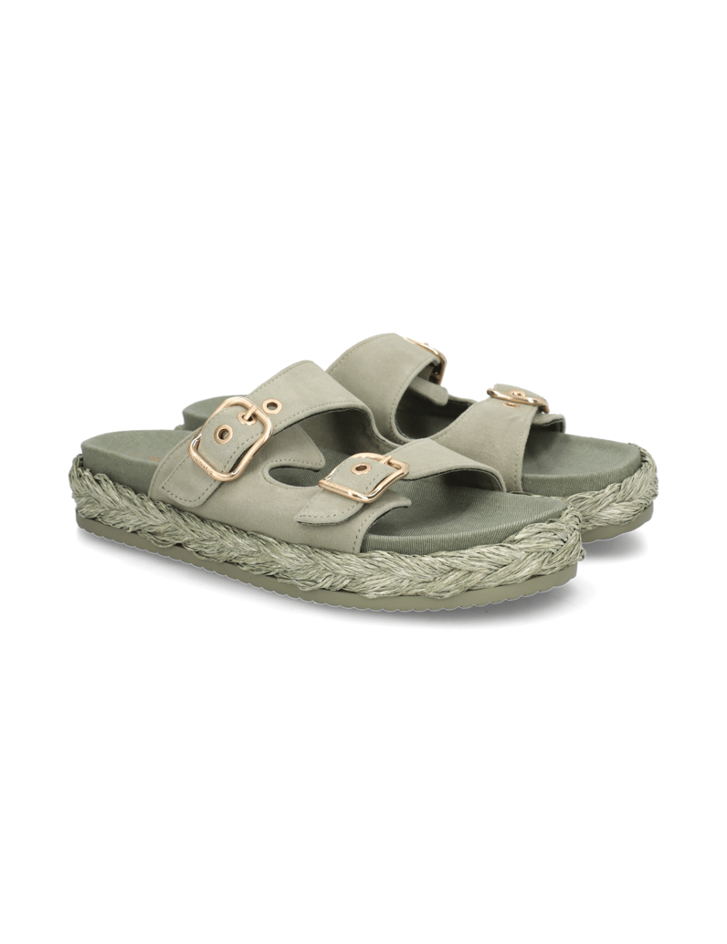 TAMARIS-Veloursleder-Pantoffel-beige