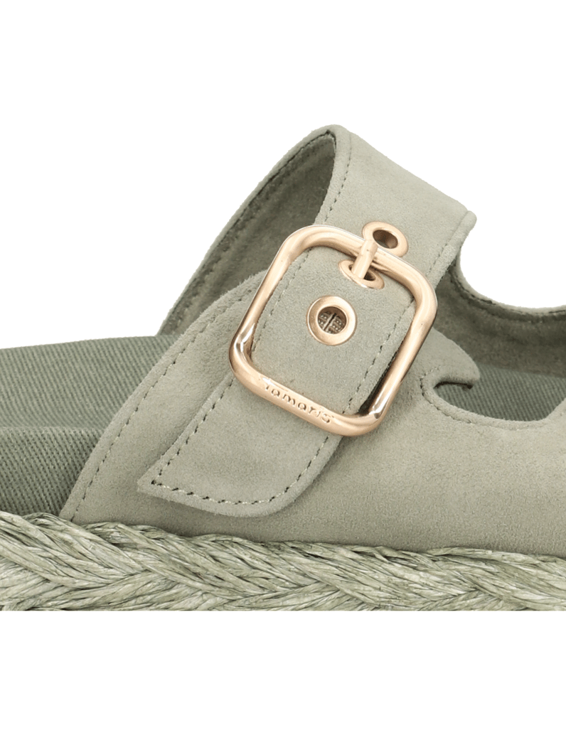 TAMARIS-Veloursleder-Pantoffel-beige