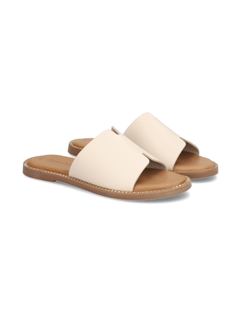 TAMARIS-Glattleder-Pantoffel-weiss