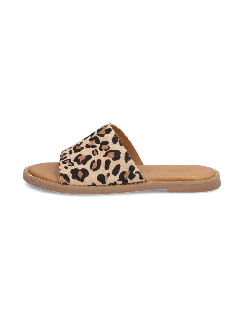 TAMARIS-Veloursleder-Pantoffel-beige