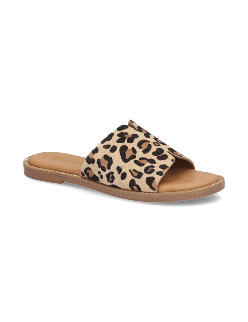 TAMARIS-Veloursleder-Pantoffel-beige