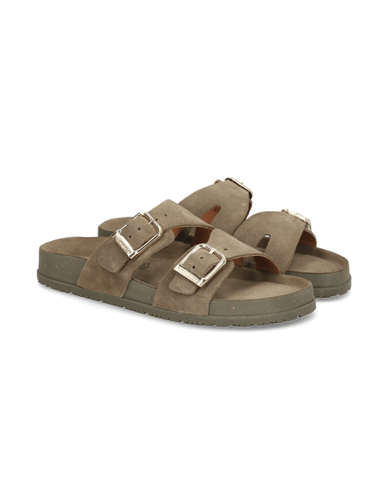 TAMARIS-Veloursleder-Pantoffel-schwarz