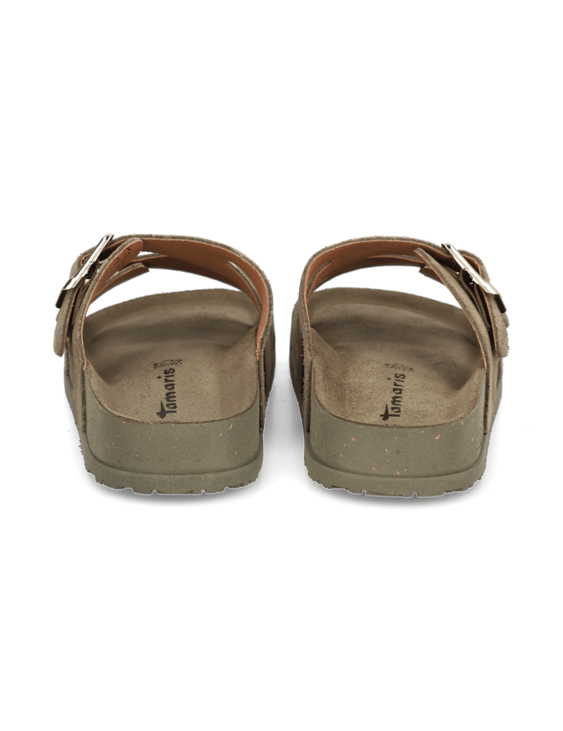 TAMARIS-Veloursleder-Pantoffel-schwarz