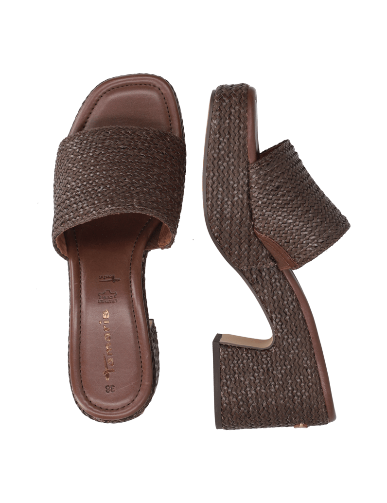TAMARIS-Pantoffel-braun