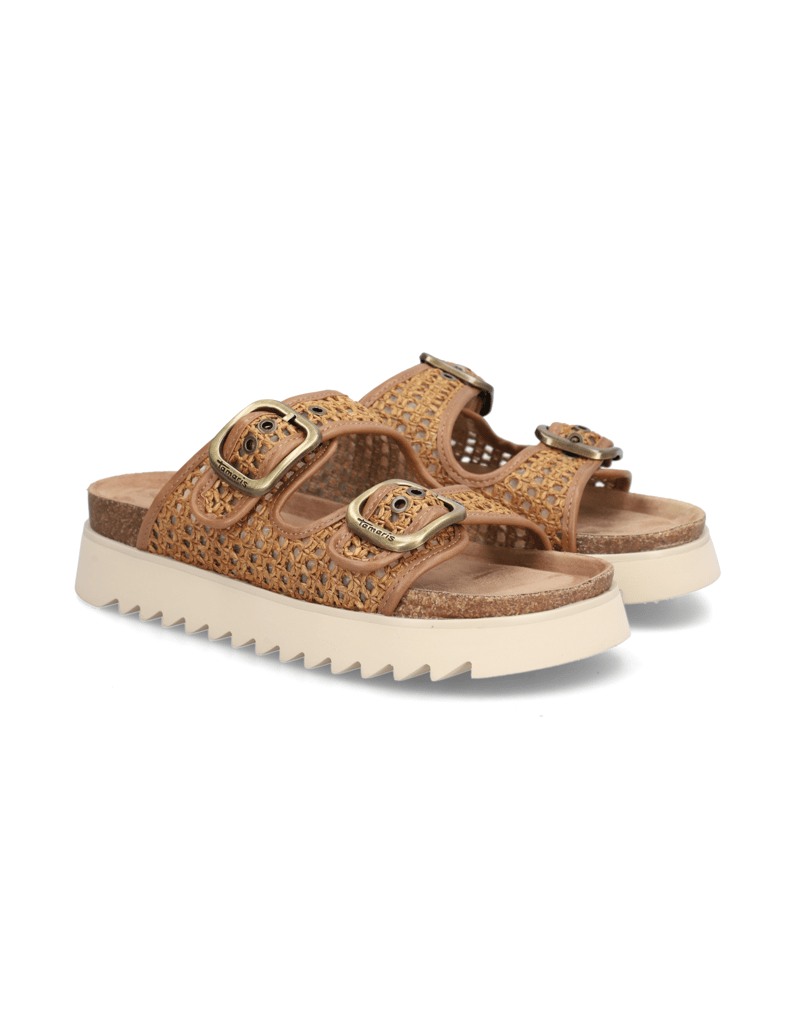 TAMARIS-Pantoffel-braun