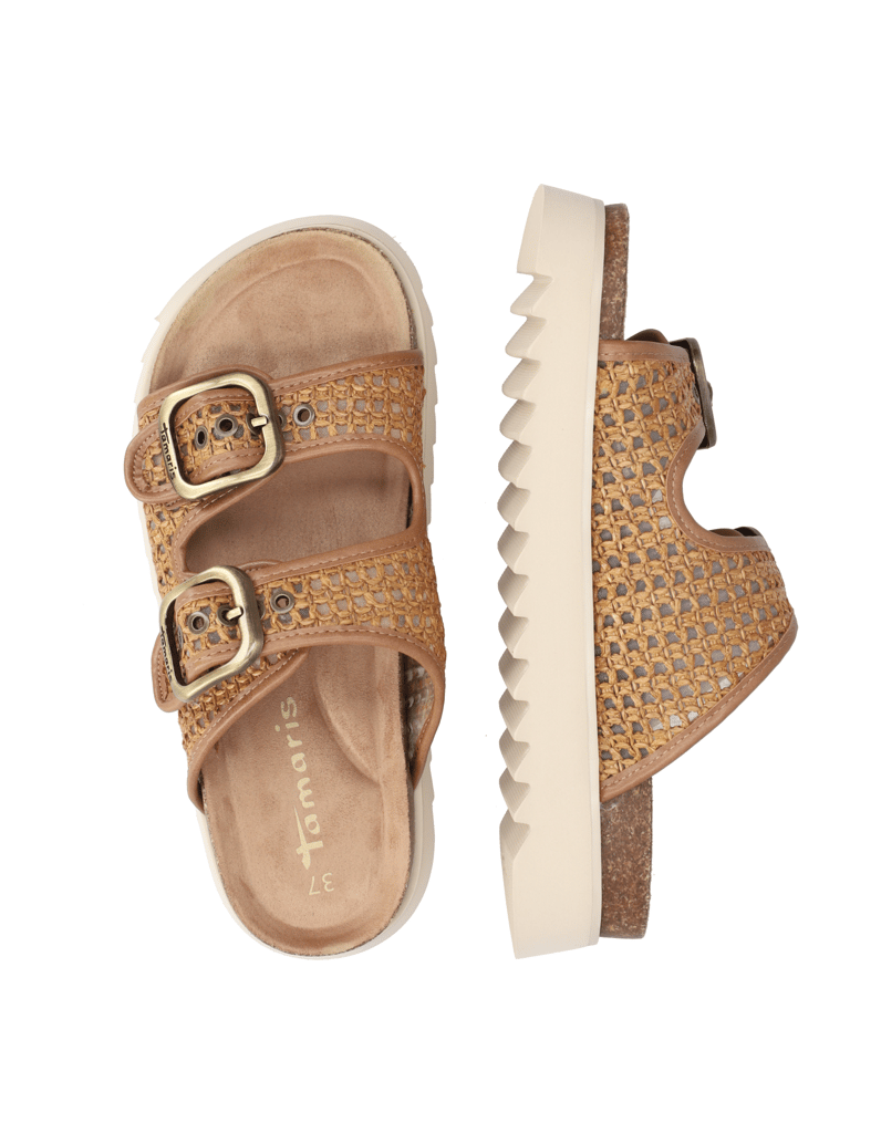 TAMARIS-Pantoffel-braun