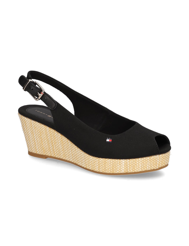 Tommy-Hilfiger-ICONIC-ELBA-SLING-BACK-WEDGE-schwarz