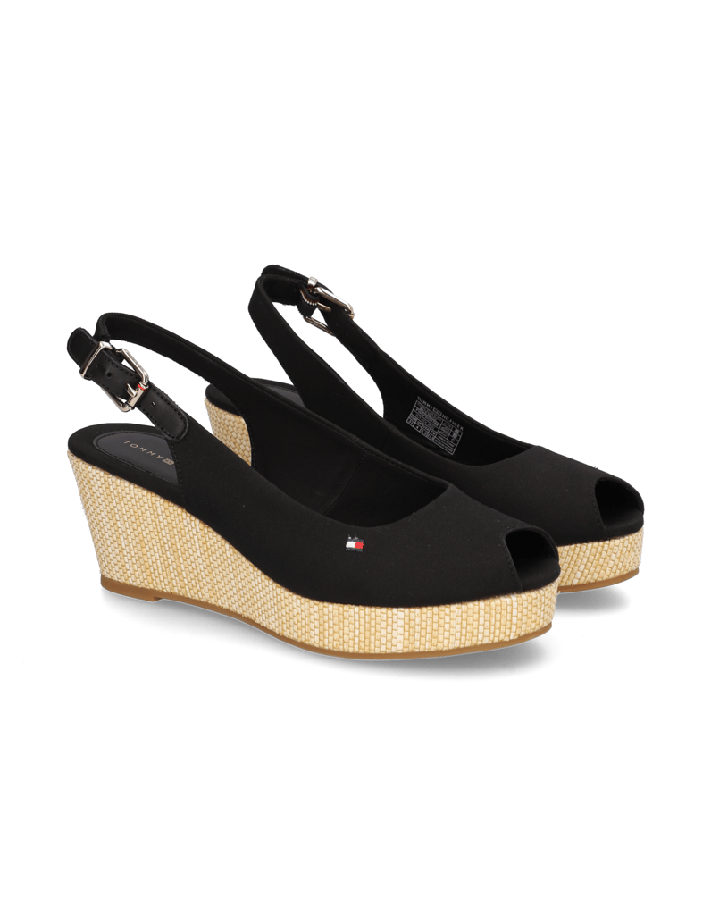 Tommy-Hilfiger-ICONIC-ELBA-SLING-BACK-WEDGE-schwarz