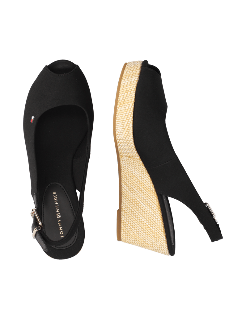 Tommy-Hilfiger-ICONIC-ELBA-SLING-BACK-WEDGE-schwarz