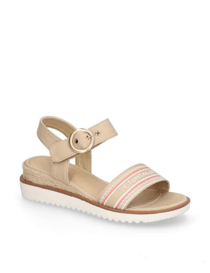 Tom-Tailor-Textil-Keilsandale