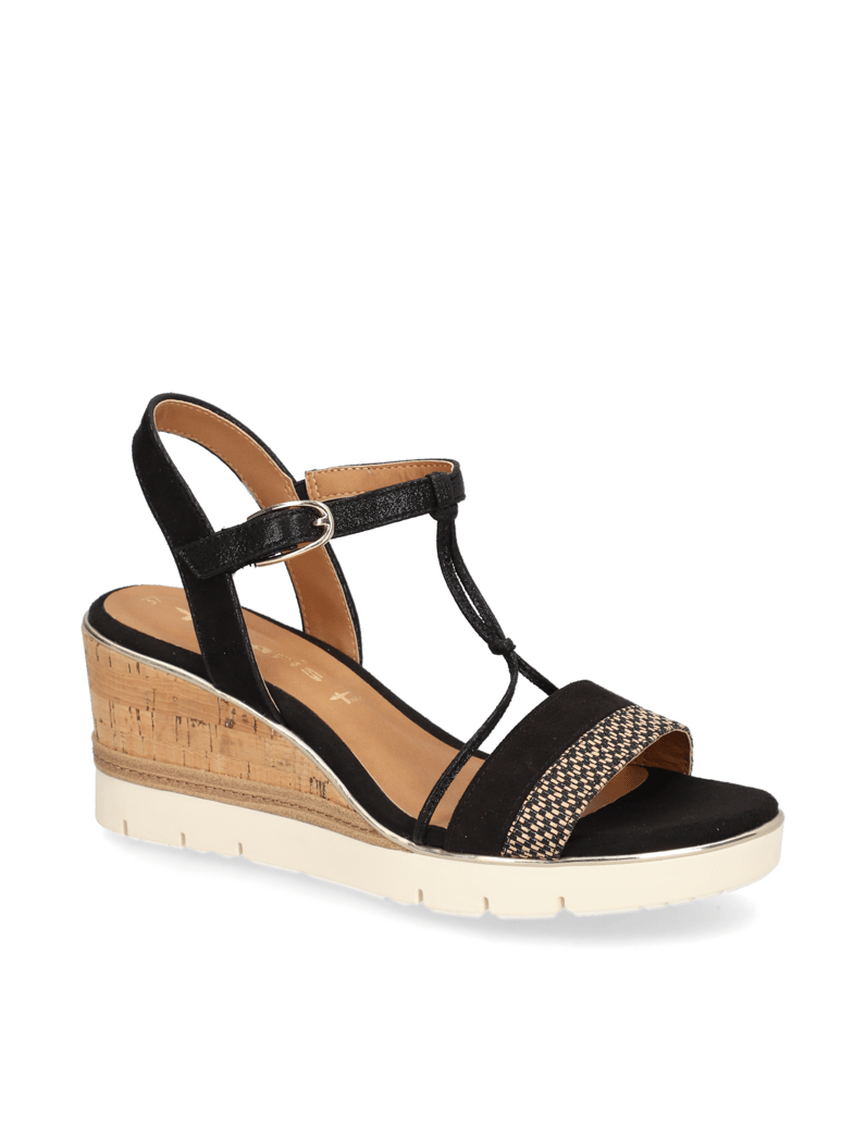 TAMARIS-Keilsandale-schwarz