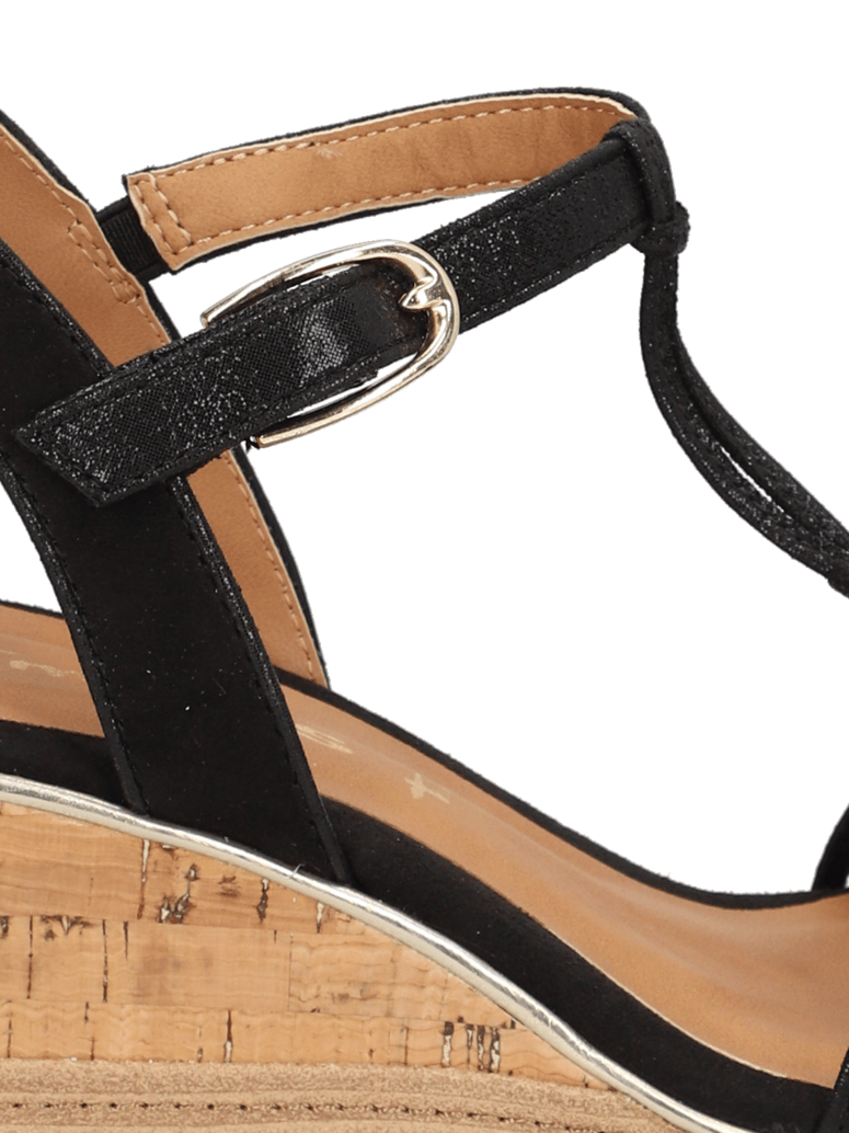 TAMARIS-Keilsandale-schwarz