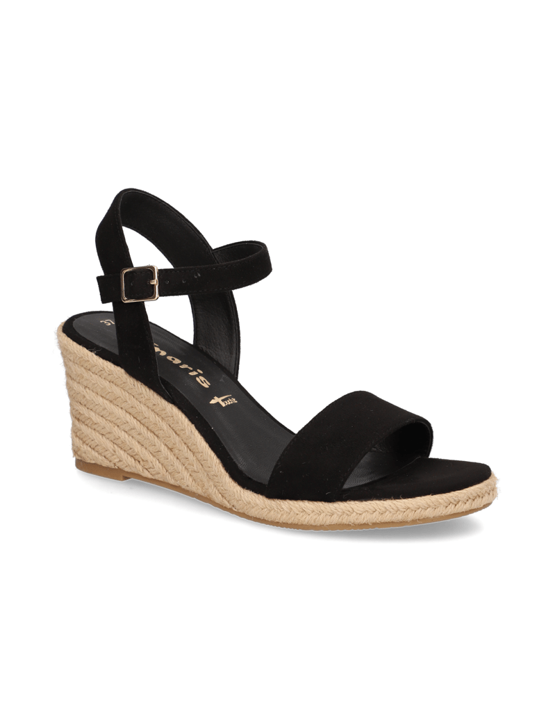 TAMARIS-Keilsandale-schwarz