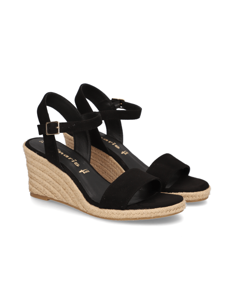 TAMARIS-Keilsandale-schwarz