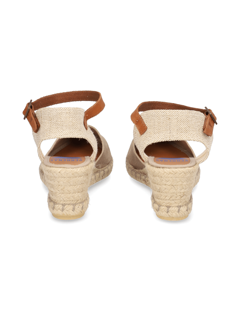 Verbenas-Veloursleder-Keilsandale-beige