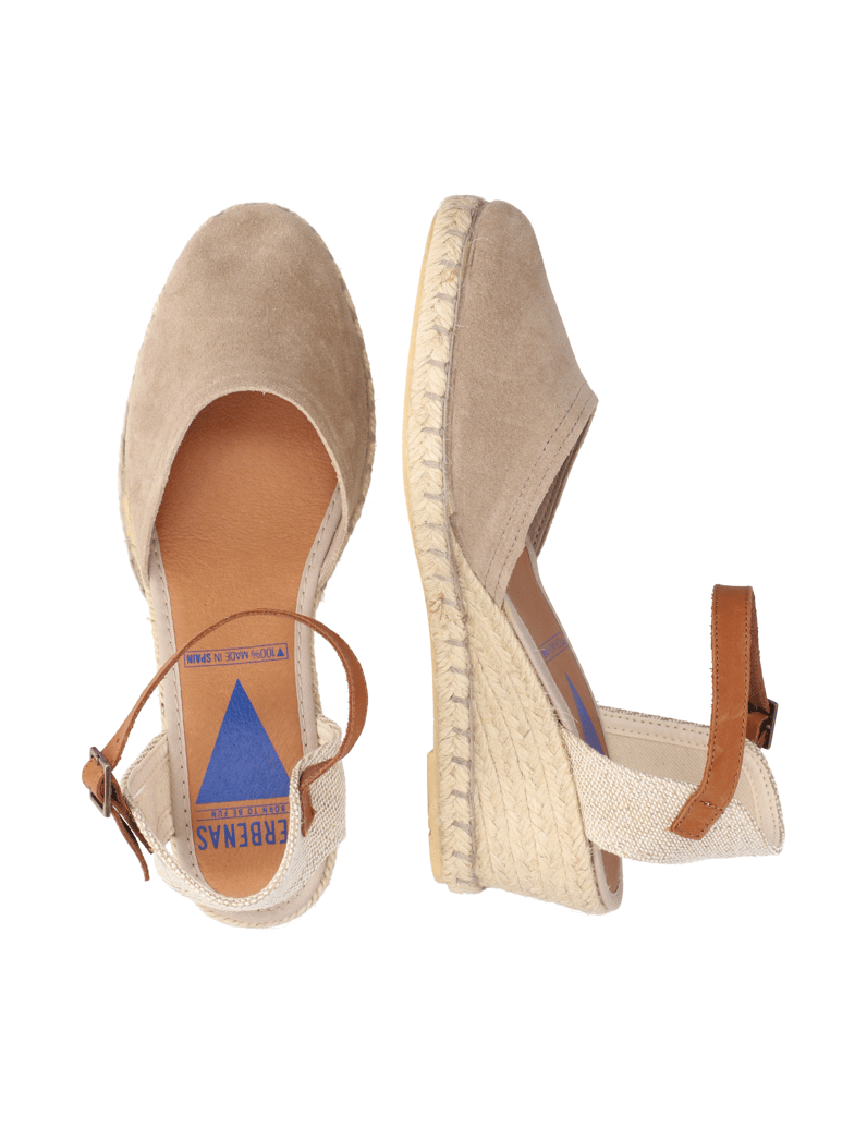 Verbenas-Veloursleder-Keilsandale-beige
