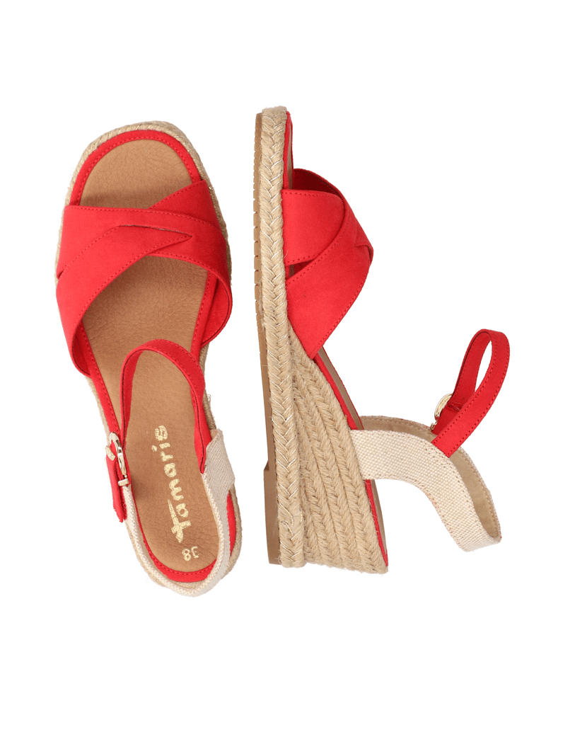 TAMARIS-Textil-Keilsandale