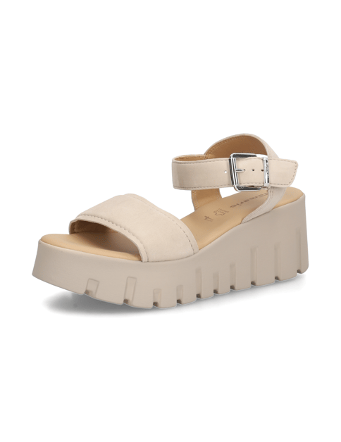 Veloursleder Keilsandale