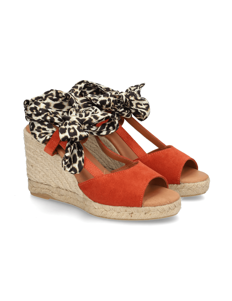 Pat-Calvin-Veloursleder-Keilsandale-rot