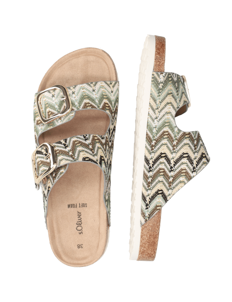 S.Oliver-Textil-Pantoffel-oliv