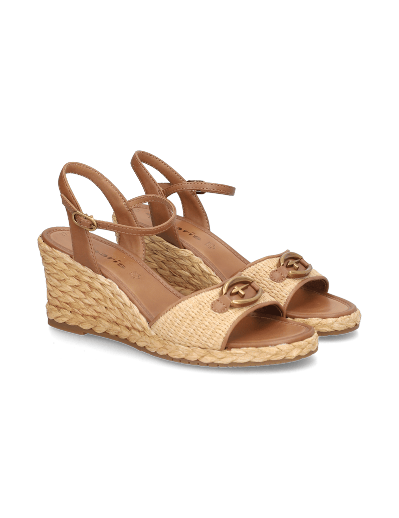 TAMARIS-Sonstige-Obermaterialien-Keilsandale-beige