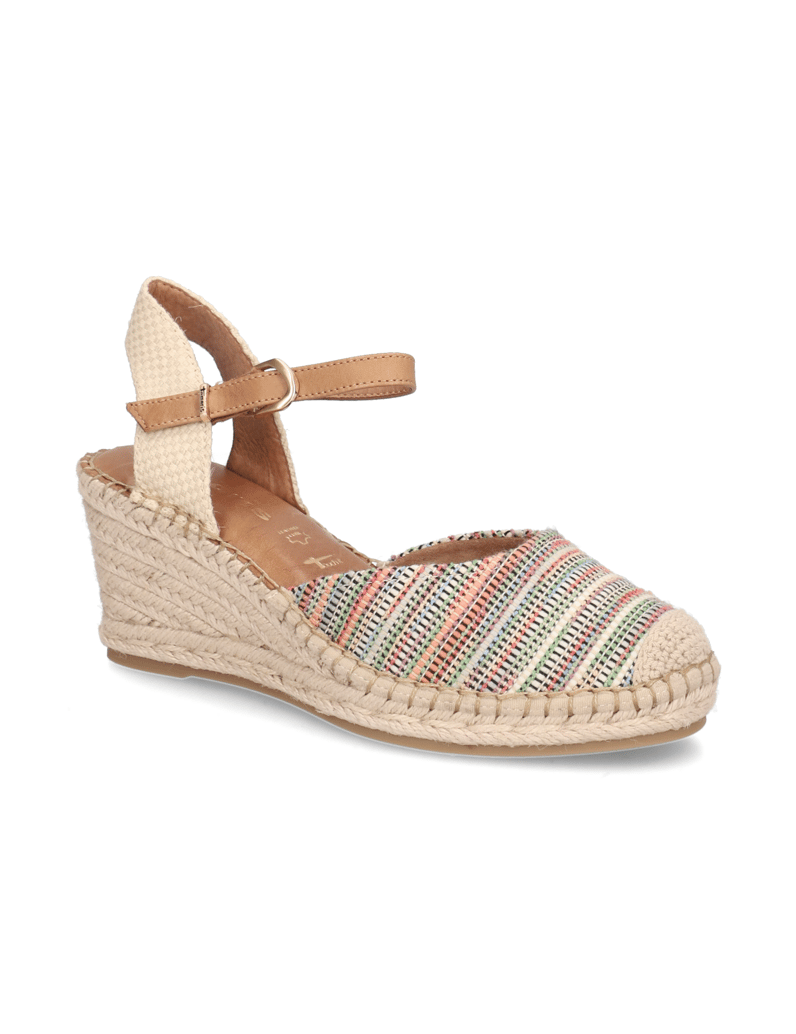 TAMARIS-Textil-Keilsandale-multicolor