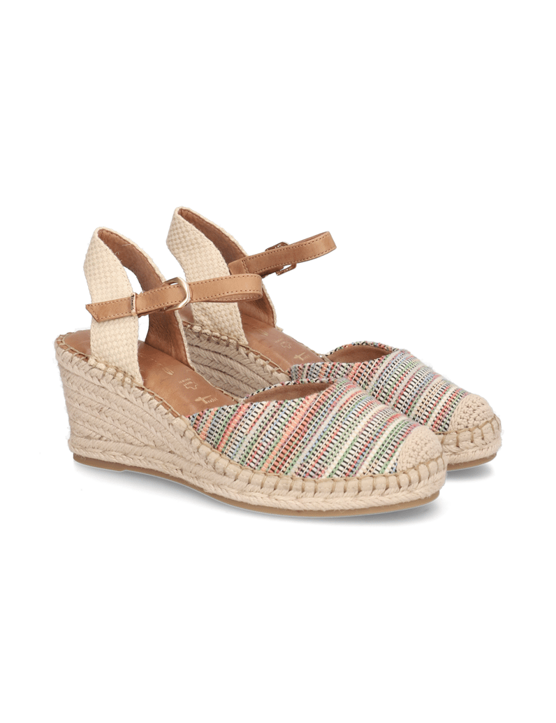 TAMARIS-Textil-Keilsandale-multicolor