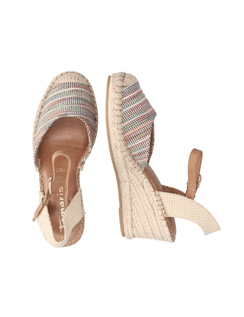 TAMARIS-Textil-Keilsandale-multicolor