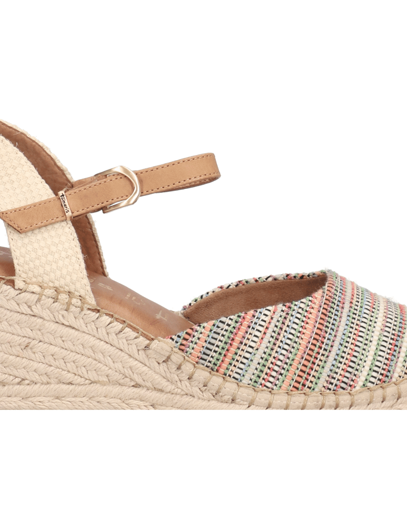 TAMARIS-Textil-Keilsandale-multicolor
