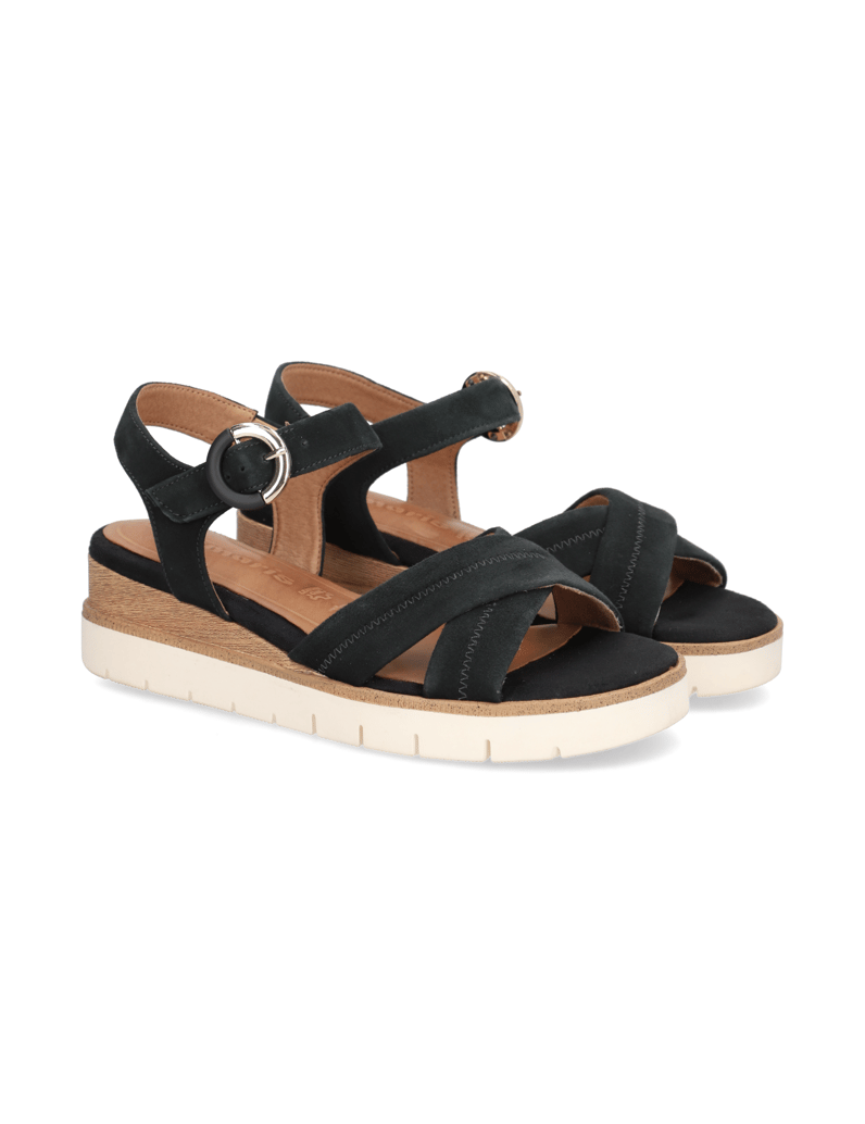 TAMARIS-Veloursleder-Sandale-blau