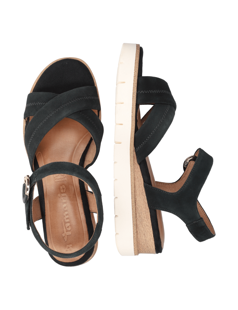 TAMARIS-Veloursleder-Sandale-blau