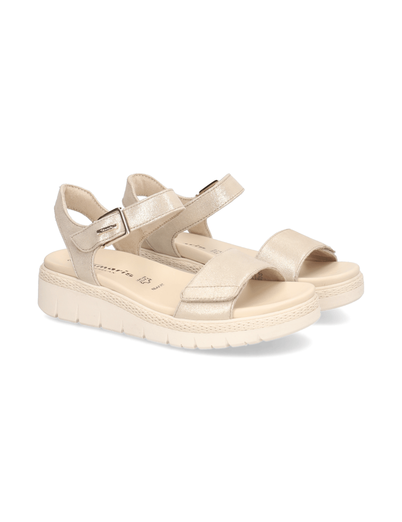 TAMARIS-Nubukleder-Sandale-gold
