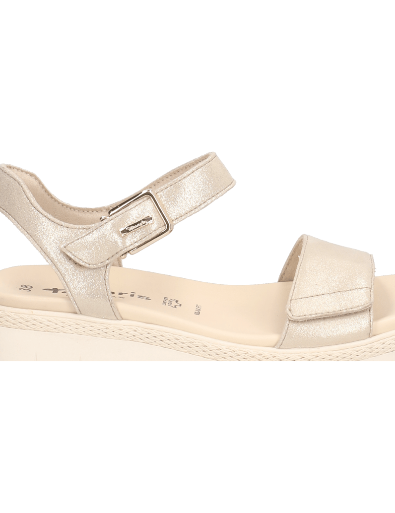 TAMARIS-Nubukleder-Sandale-gold