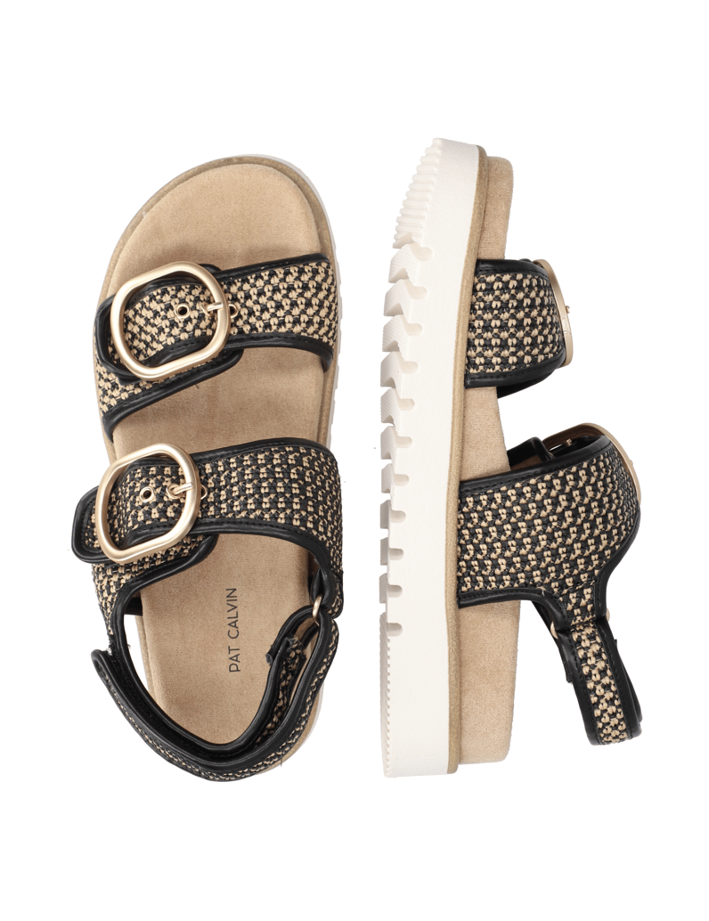 Pat-Calvin-Textil-Sandale-schwarz